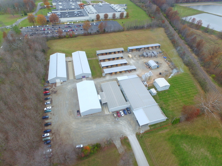 aerial view of buildings